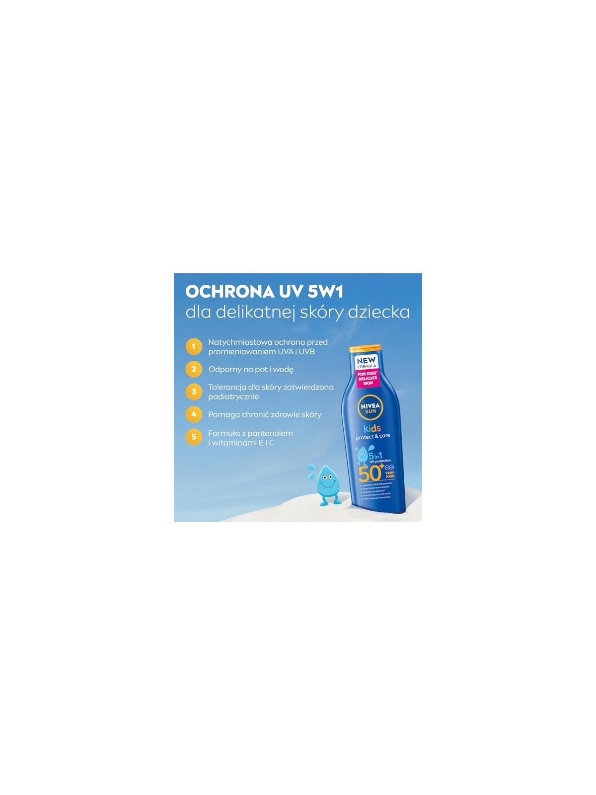 NIVEA Sun Kids Protect  Care 5in1 lozione solare per bambini con olio di mandorle biologico 200ml