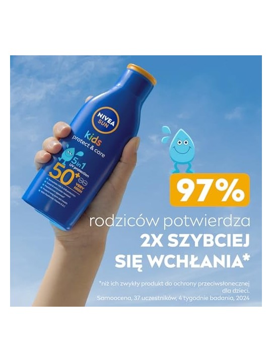 NIVEA Sun Kids Protect  Care 5in1 lozione solare per bambini con olio di mandorle biologico 200ml