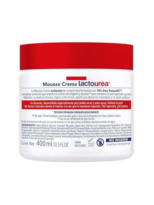 Crema schiumosa idratante Lactovit Lactourea 400ml