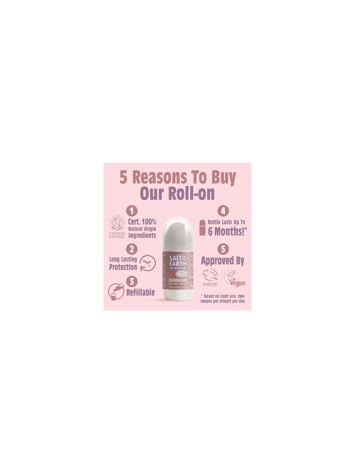Deodorante roll-on naturale Lavanda e Vaniglia per donna 75ml