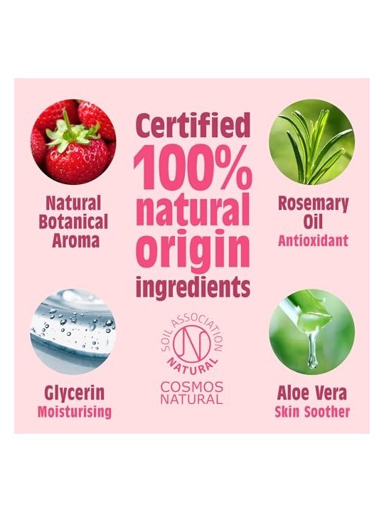 Sweet Strawberry Deo Roll-on Natural Deodorant for Women 75ml