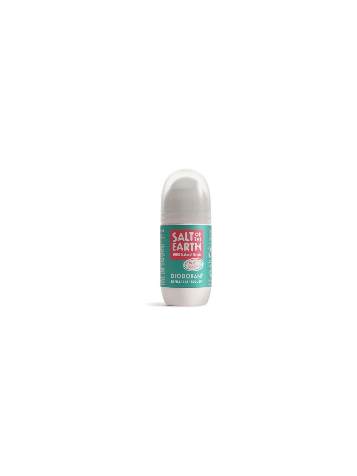 SaltOfTheEarth Deo Rollon Melone  Cetriolo ricaricabile Deodorante rollon naturale donna 75ml