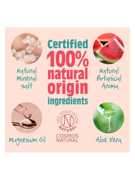 SaltOfTheEarth Deo Rollon Melone  Cetriolo ricaricabile Deodorante rollon naturale donna 75ml