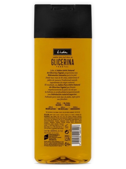 Lida 100% Natural Glycerin Soap 600ml