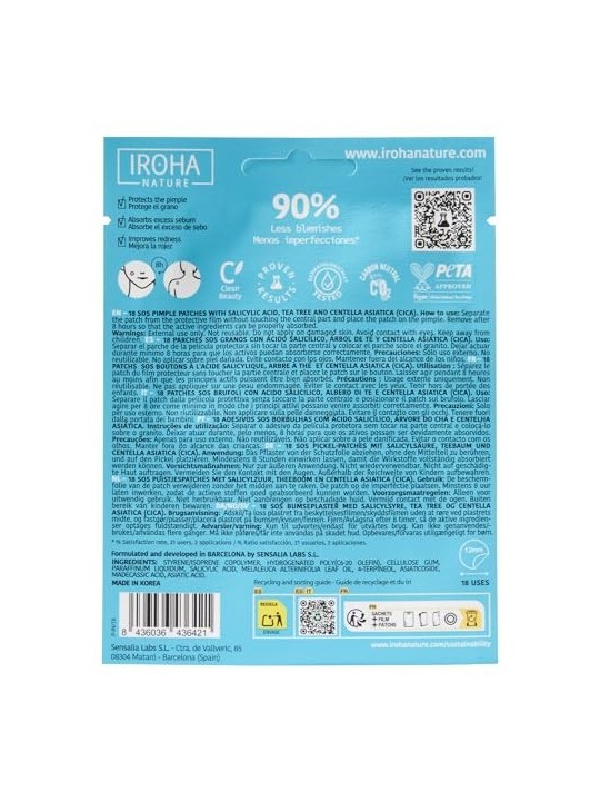 Iroha SOS cerotti per brufoli 18 unit unisex