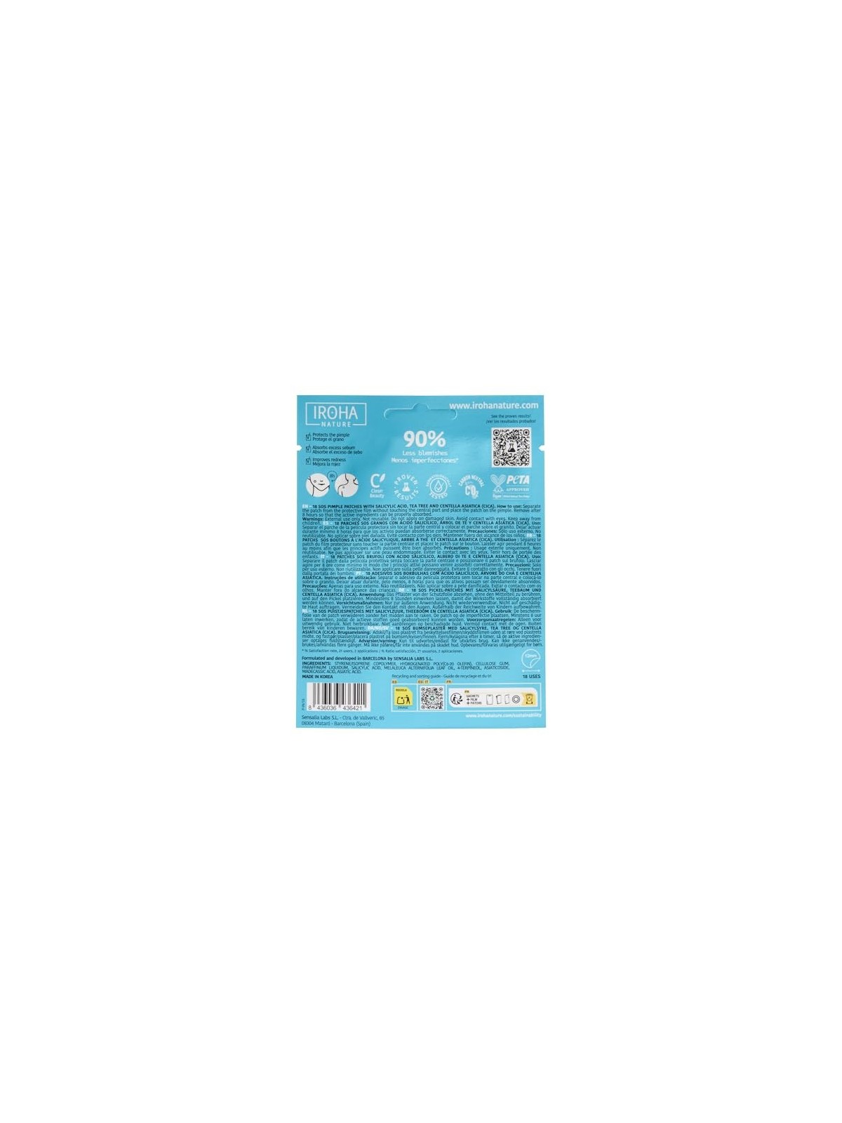 Iroha SOS cerotti per brufoli 18 unit unisex