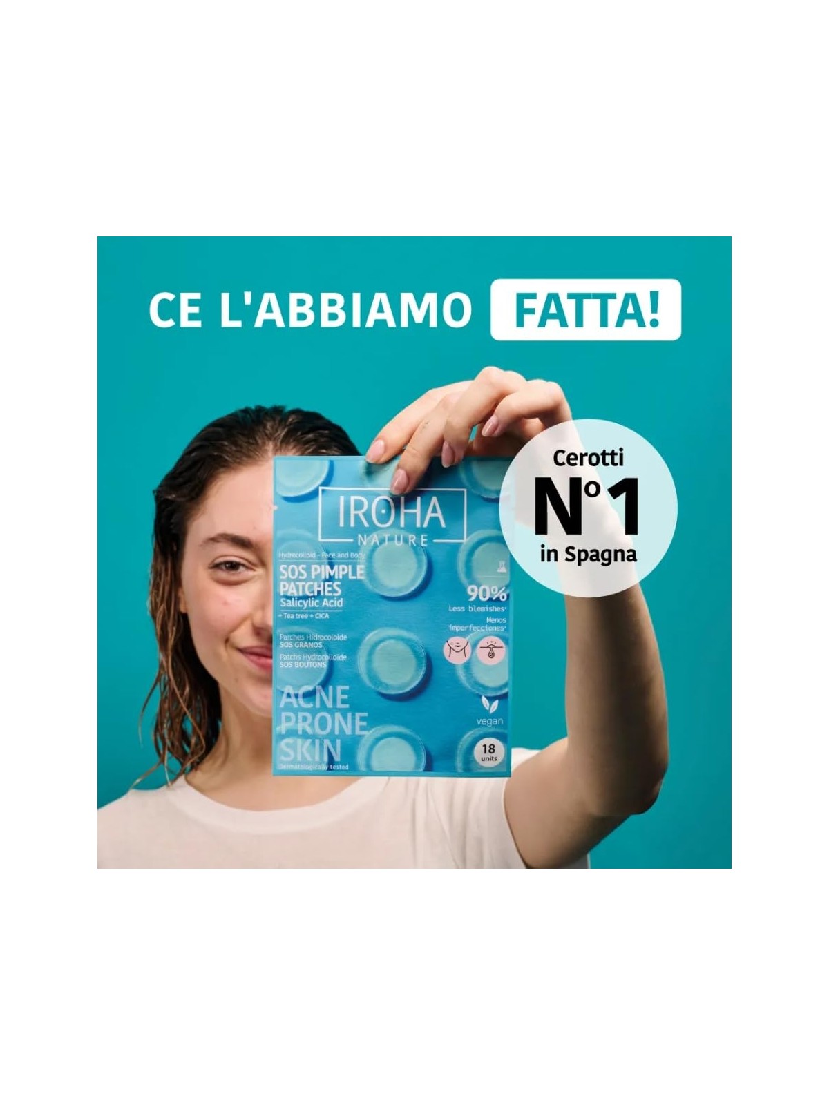 Iroha SOS cerotti per brufoli 18 unit unisex