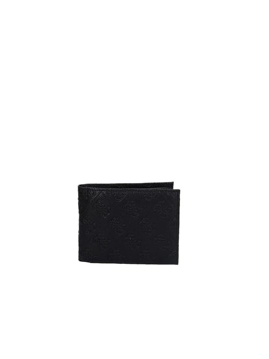 Portafoglio Guess Vezzola Poliestere Dettaglio Logo SMESCHLEA20 Nero uomo