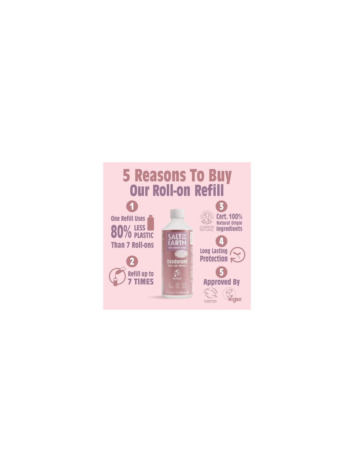Lavender and Vanilla Deo Roll-on Refills for Women 525ml