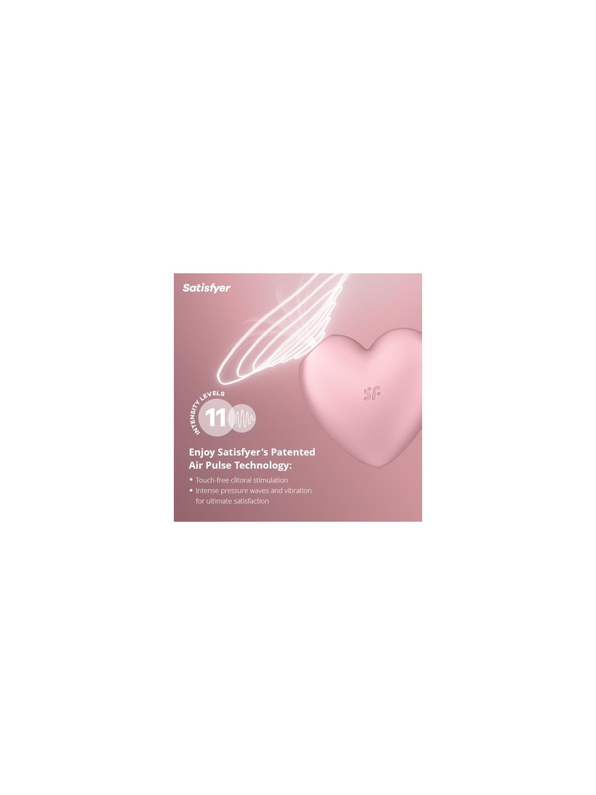 SATISFYER Cutie Heart stimolatore e vibratore daria rosa 1un donna