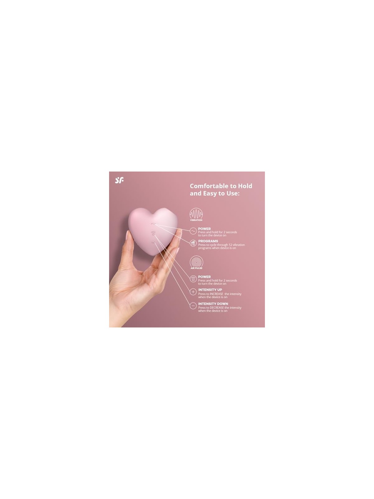 SATISFYER Cutie Heart stimolatore e vibratore daria rosa 1un donna