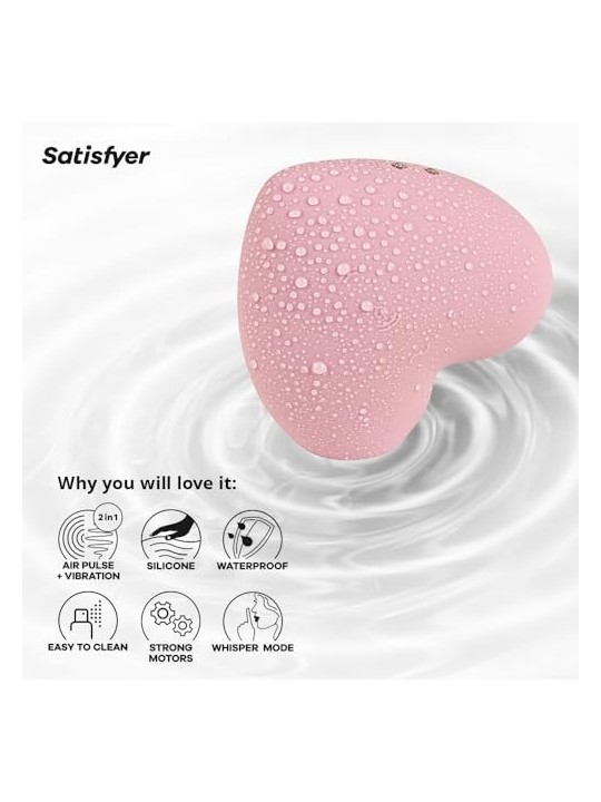 SATISFYER Cutie Heart stimolatore e vibratore daria rosa 1un donna