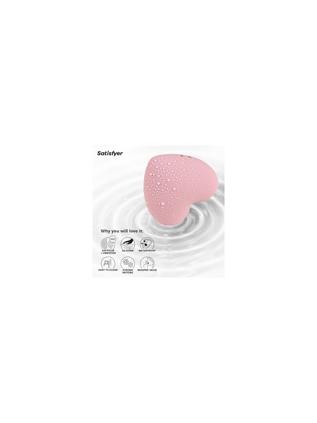 SATISFYER Cutie Heart stimolatore e vibratore daria rosa 1un donna