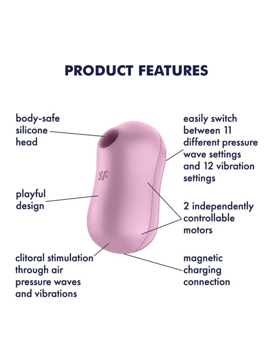 SATISFYER cotton candy stimolatore di aria lilla 1un donna