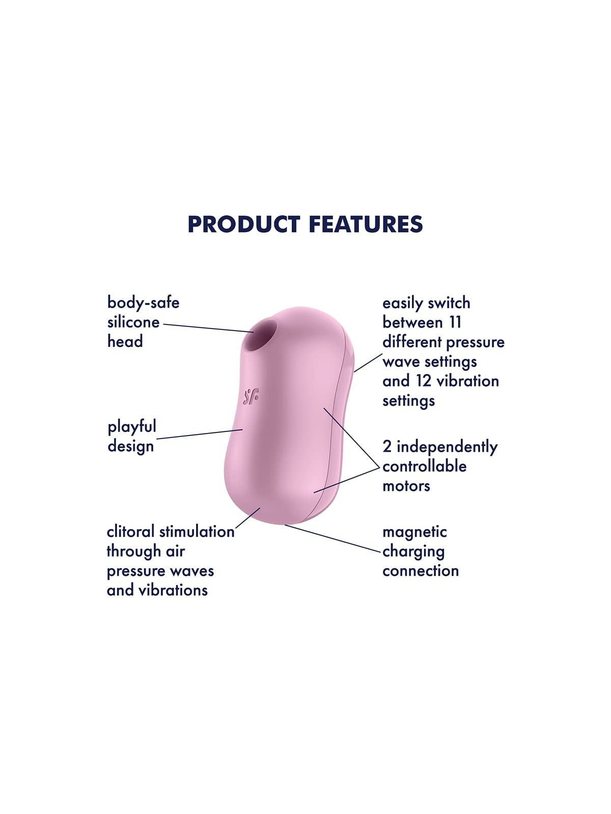 SATISFYER cotton candy stimolatore di aria lilla 1un donna