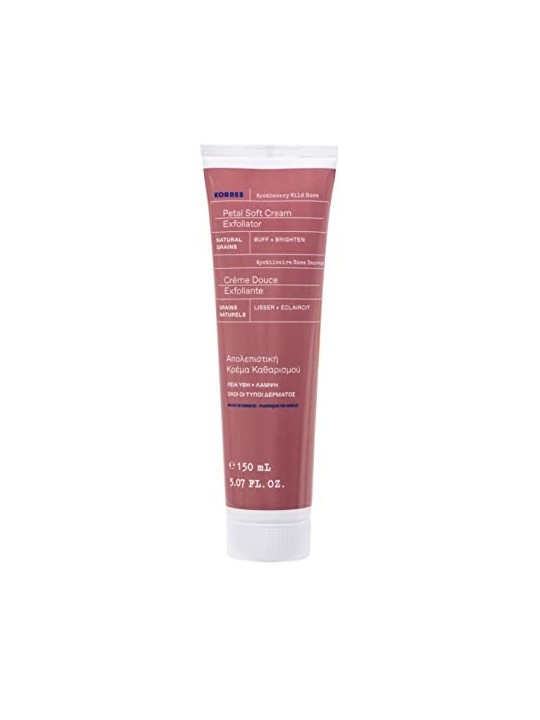 Korres Apothecary Wild Rose Petal Soft Cream Exfoliator Crema peeling illuminante donna 150ml