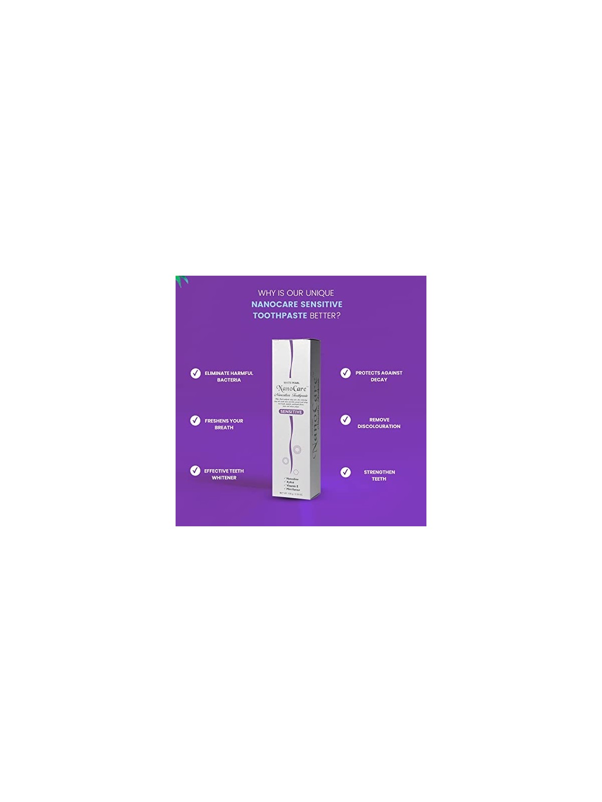 VitalCare White Pearl Nano Care Silver Sensitive Toothpaste for Women