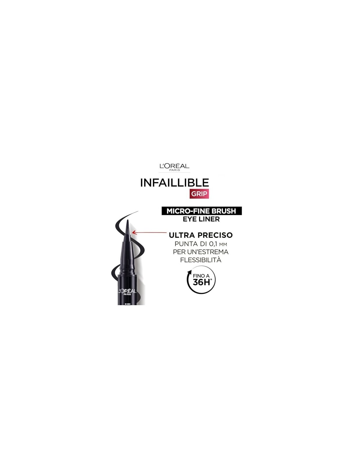 Eyeliner L'Orï¿½ï¿½al Grip Infallibile 36 Ore Obsidian Black