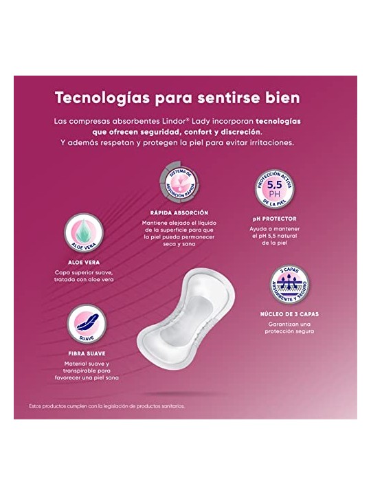 Lindor LADY PAD normale 3 gocce 14 unit unisex