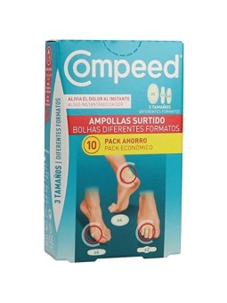 Compeed Assortimento di Cerotti per Vesciche in 3 Misure 10 Pezzi Unisex