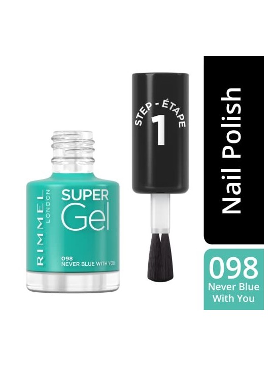 Rimmel Super Gel STEP1 Smalto Gel 098 Never Blue With You