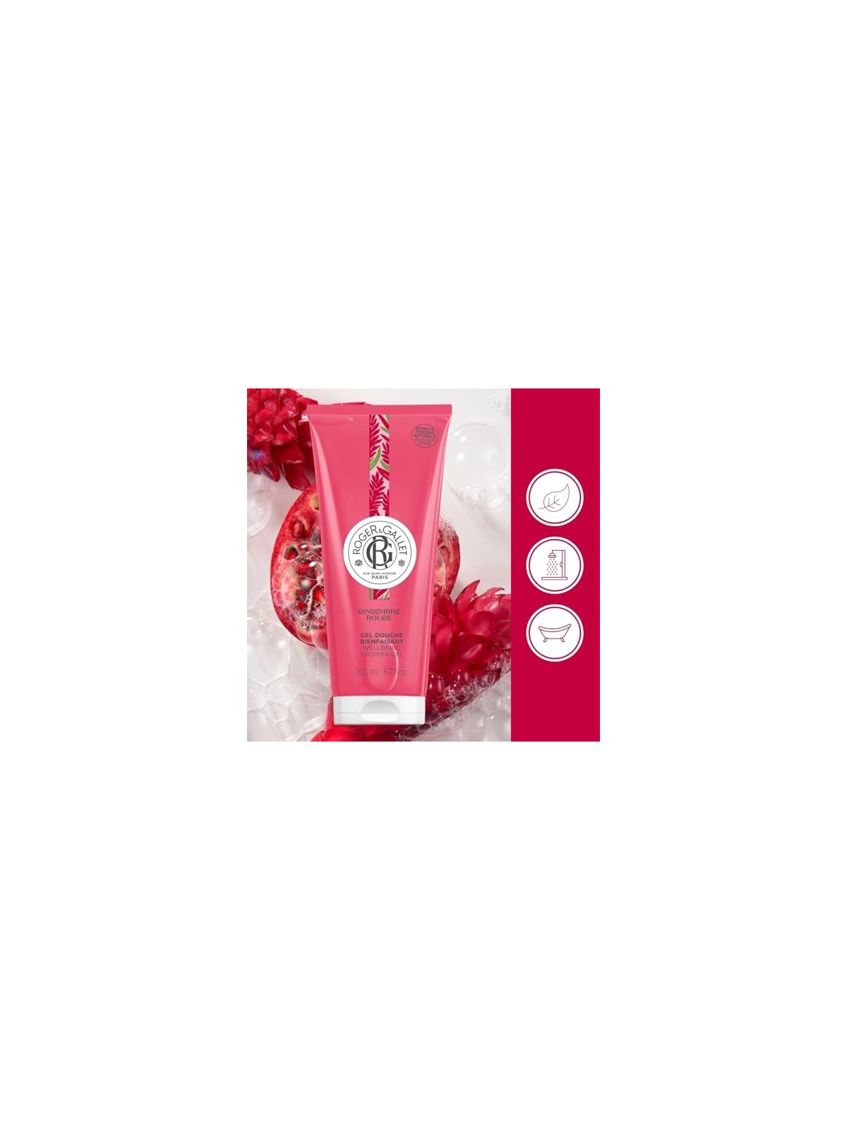 Gel doccia benessere Roger & Gallet GINGEMBRE ROUGE 200 ml