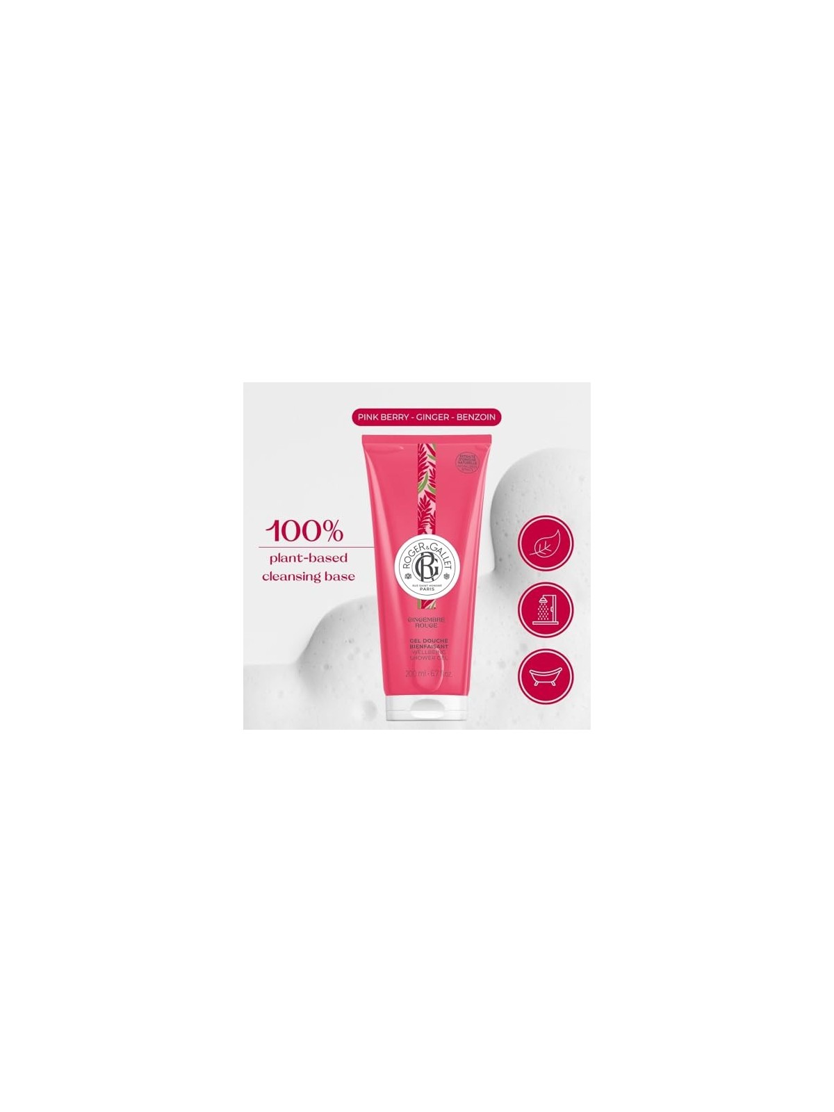 Gel doccia benessere Roger & Gallet GINGEMBRE ROUGE 200 ml