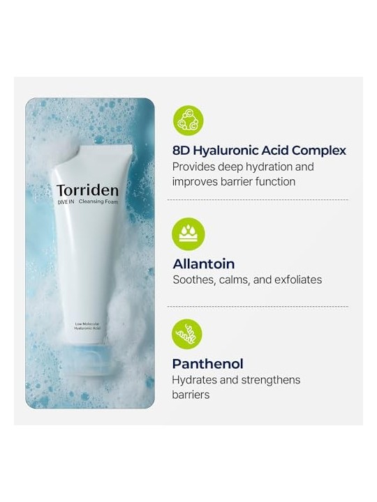 Torriden Dive In Low Molecular Hyaluronic Cleansing Foam 150ml Torriden www.essenzetotalstyle.com 