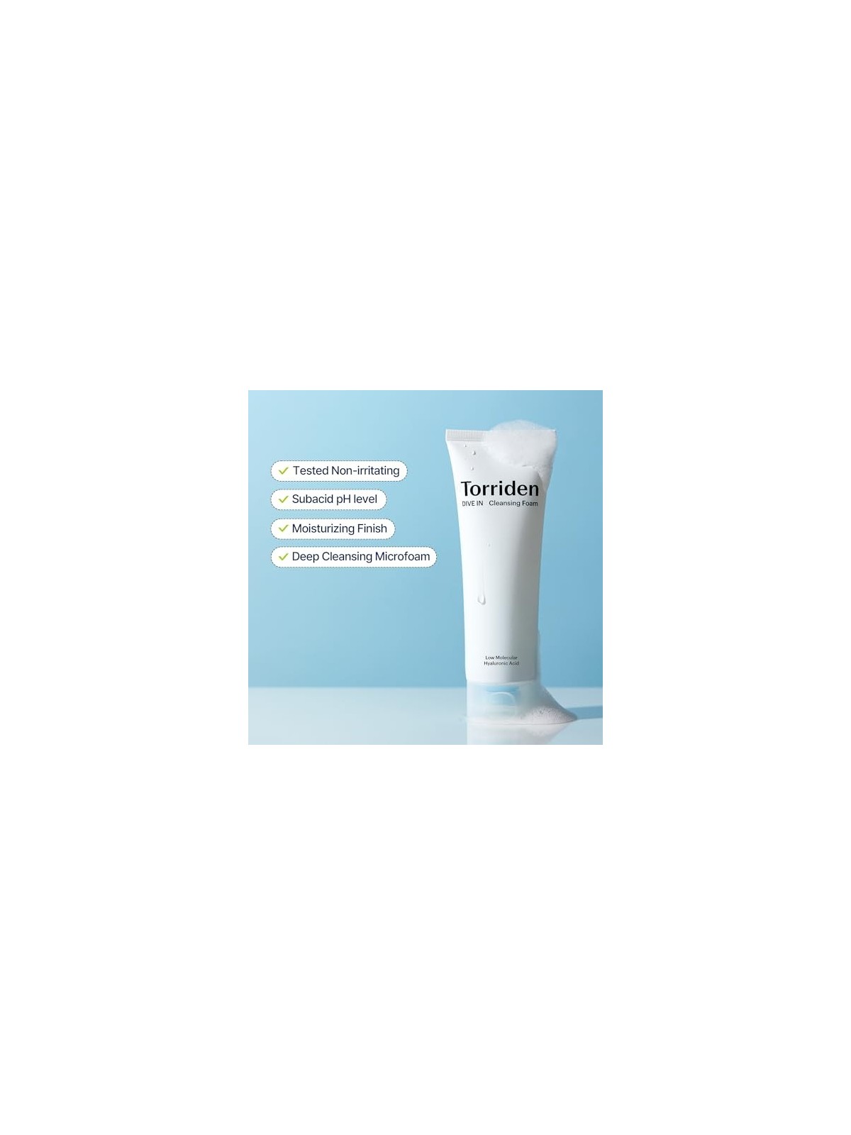 Torriden Dive In Low Molecular Hyaluronic Cleansing Foam 150ml Torriden www.essenzetotalstyle.com 