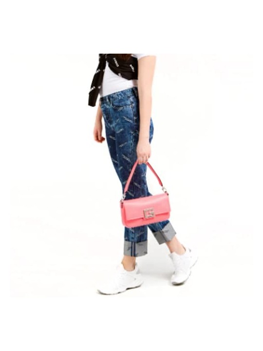 Guess Brightside Poliuretano Logo 4G Neon Rosa Donna