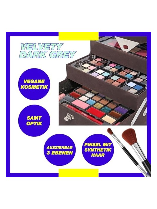 Beauty Case Velvety Limited Grigio Zmile Cosmetics
