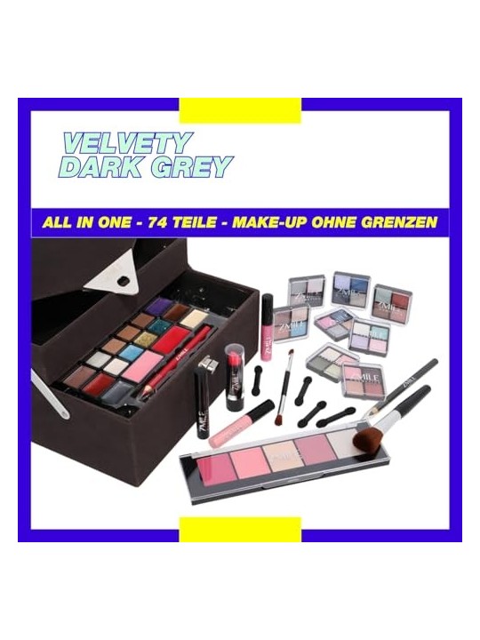Beauty Case Velvety Limited Grigio Zmile Cosmetics