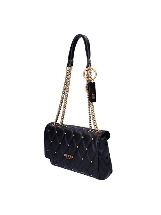 Guess Triana Borsa a Tracolla in Poliestere Nero HWQS8553210BLA 26 x 16 x 9 cm donna