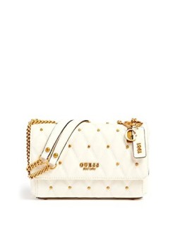 Guess Triana Borsa a Tracolla in Poliestere Avorio HWQS8553210 26 x 16 x 9 cm donna