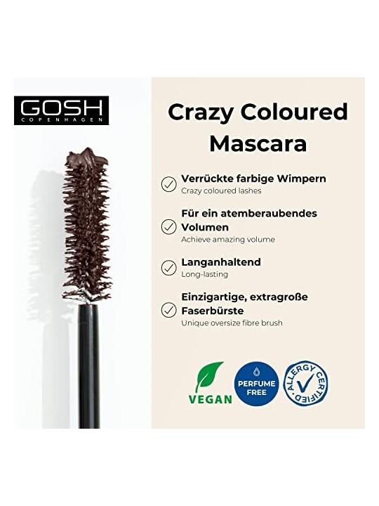 Mascara Volume Gosh Boombastic Crazy 005 Marrone Cioccolato