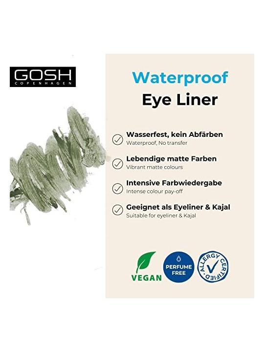 Gosh Matte Eye Liner 018 Olive Green 12g unisex