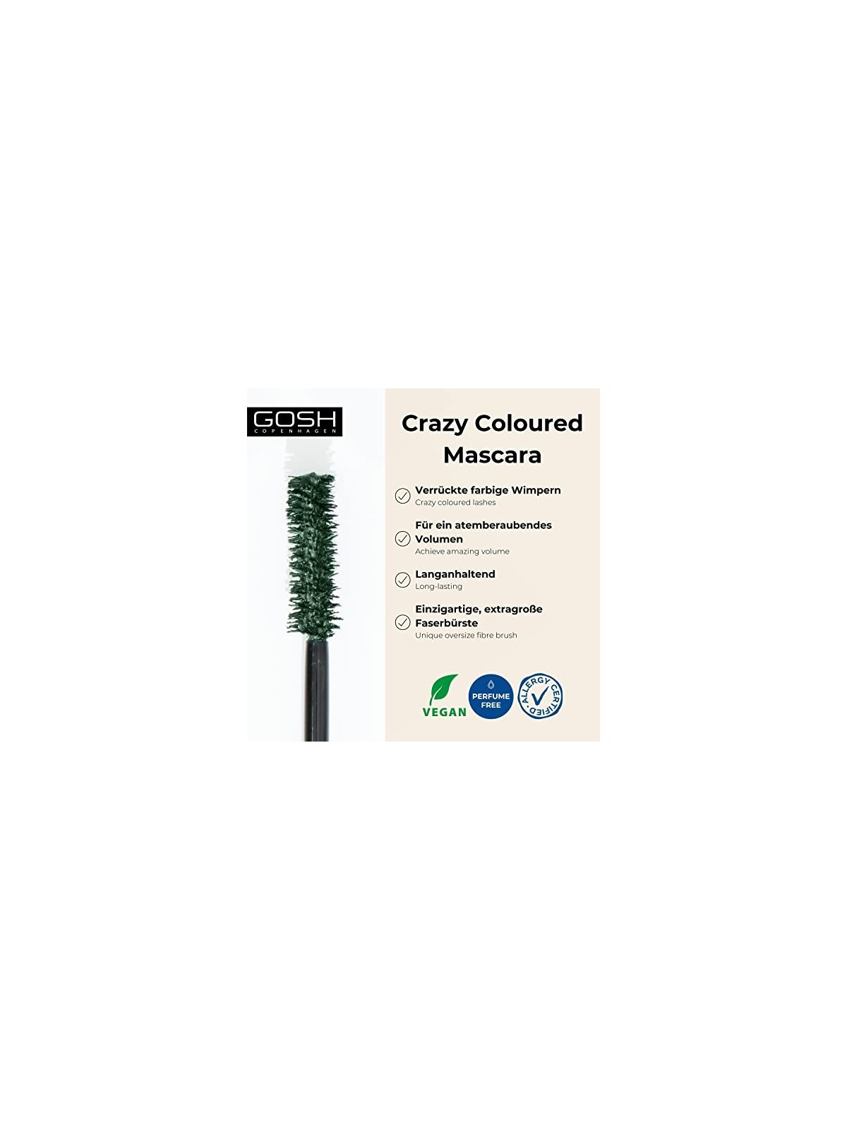 Gosh Boombastic Crazy Volume Mascara 003 Olive Green 13ml unisex