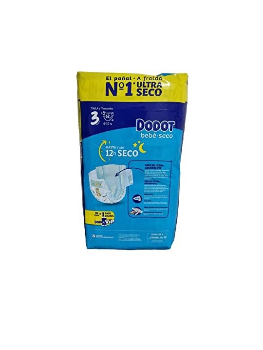 Pannolini Dodot DODOT STAGES taglia 3 6-10 kg 62 pezzi unisex