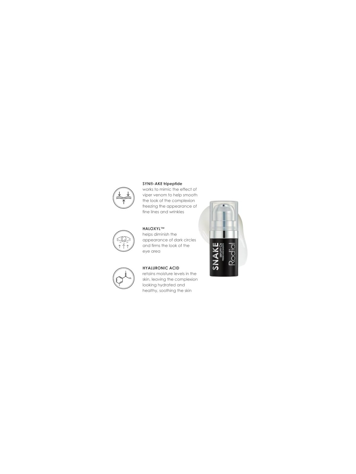 Rodial Freeze And Smooth Snake Serum O2 5ml acquista 