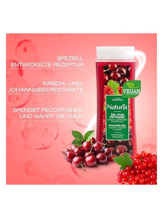 JOANNA Naturia Refreshing Shower Gel Ciliegia e Ribes Rosso 300ml