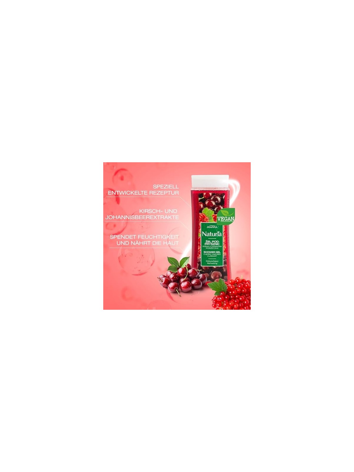 JOANNA Naturia Refreshing Shower Gel Ciliegia e Ribes Rosso 300ml