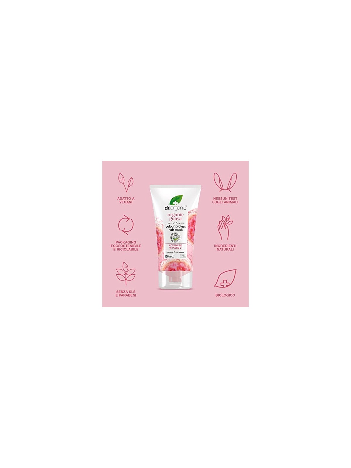 Dr Organic Maschera per Capelli GUABA 150ml donna