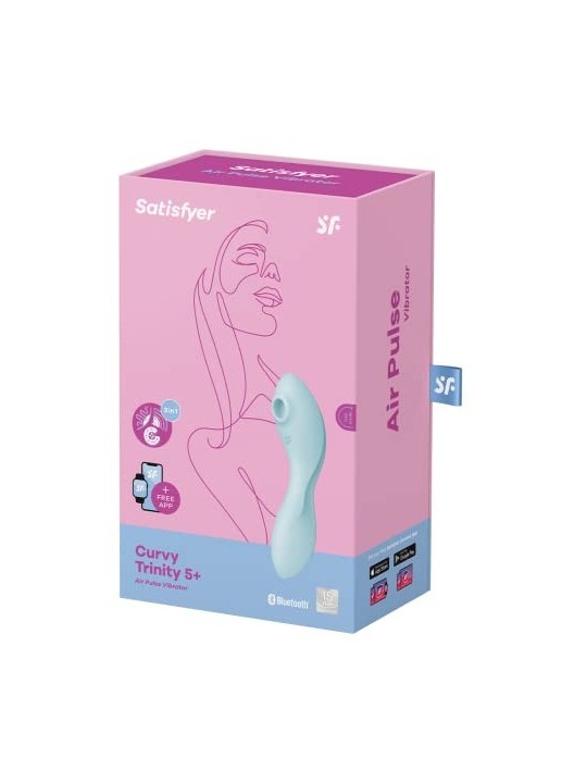SATISFYER curvy trinity 5 vibratore di aria blu 1un donna