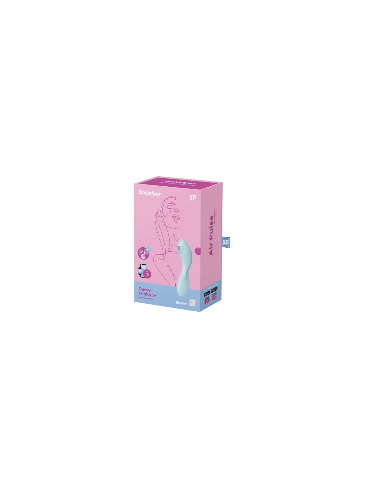 SATISFYER curvy trinity 5 vibratore di aria blu 1un donna