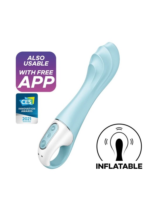 SATISFYER air pump vibrator 5 vibratore punto g gonfiabile blu 1un donna