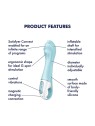 SATISFYER air pump vibrator 5 vibratore punto g gonfiabile blu 1un donna