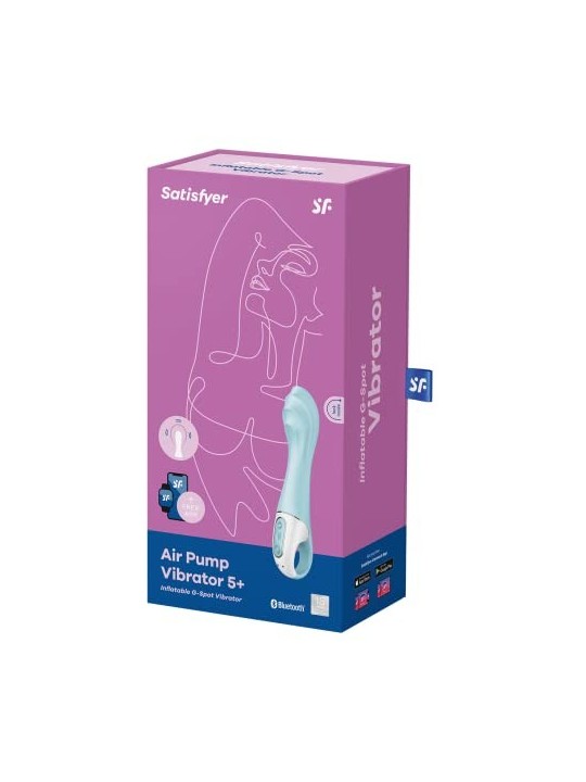 SATISFYER air pump vibrator 5 vibratore punto g gonfiabile blu 1un donna