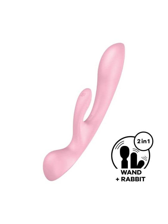 SATISFYER Triple Oh Multivibratore rosa per donna 1un