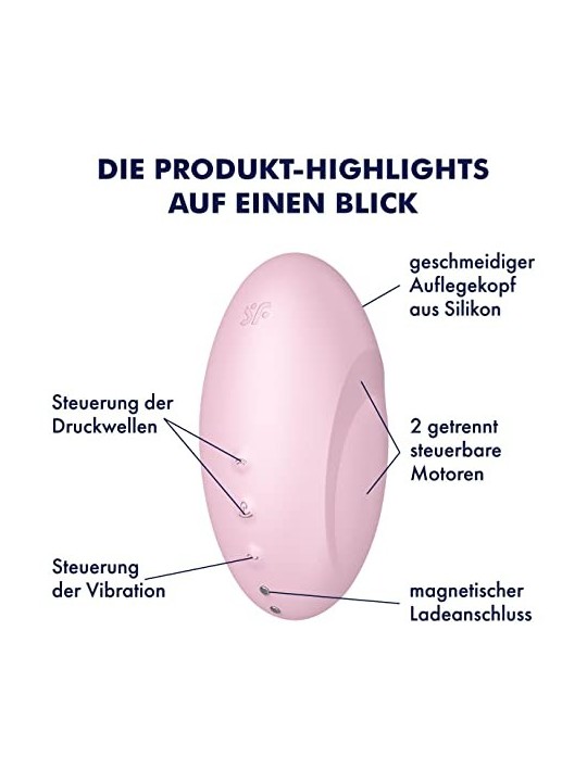 Vulva Lover 3 Stimolatore Air Pulse  Vibrazione Stimolatore clitorideo con vibrazione rosa