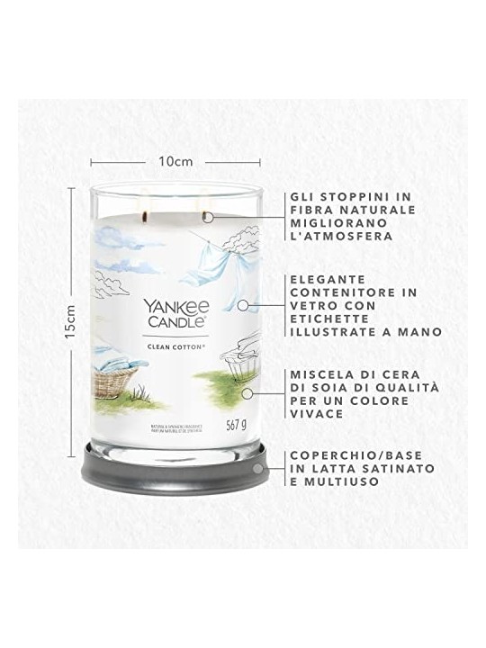 Yankee Candle Candela Tumbler Signature Cotone Pulito ist bavlna Vonn svka unisex 567g